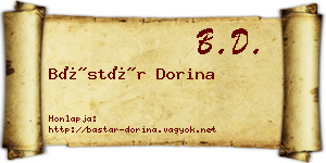Bástár Dorina névjegykártya